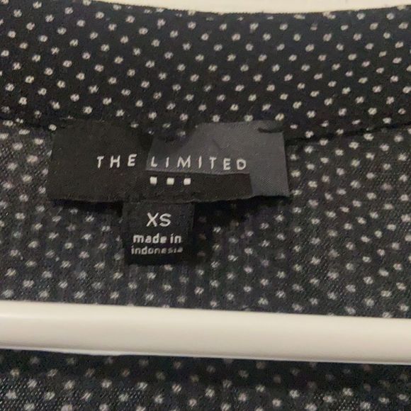 The Limited Black/White Polka Dot Sheer Blouse - Picture 4 of 7